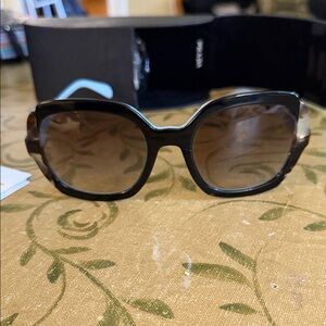 Prada Brown Tortoise and Blue Sunglasses